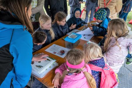 Delavnica o dvoživkah je pritegnila veliko otrok in odraslih